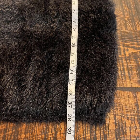 Fabletics Dress Womens XL Black Fuzzy Sweater Bodycon Strappy Knit Cozy Party - Picture 6 of 9